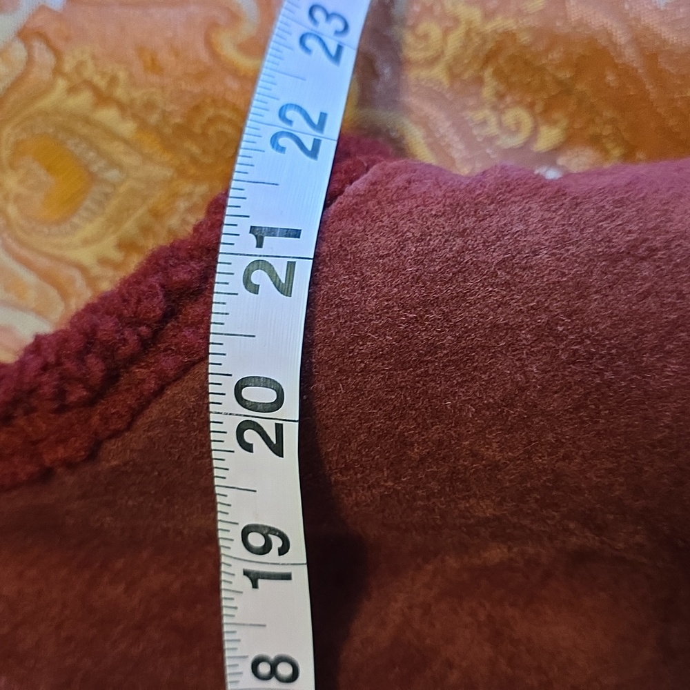 Source Unknown Deep Red Shearling Vest - image 6